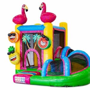 Mini Slide Flamingo Springkussen